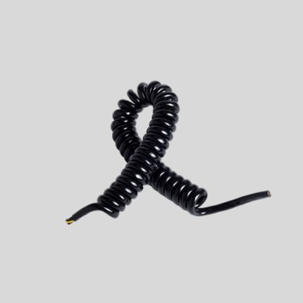 4X0,75 Siyah Purlex Spiral Kablo. UC1:20 UB2:20 KB 50CM